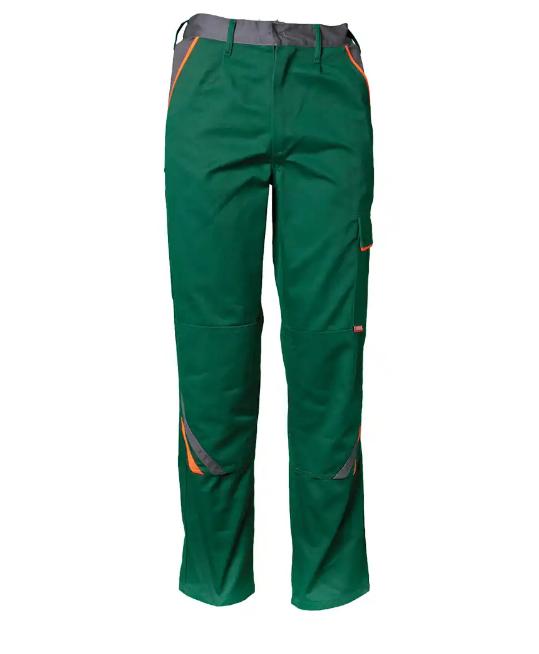 Planam Bundhose Visline grün/orange/schiefer